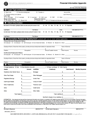 GP Capital Insurance Agency Loan Application Form