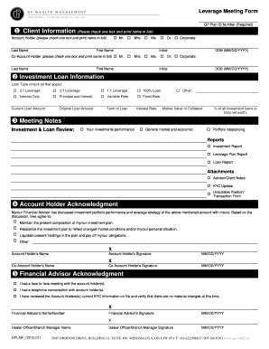 Leverage Meeting Form
