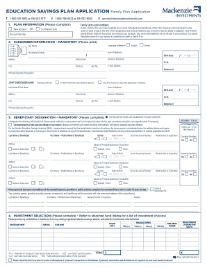 Mackenzie RESP Family Plan Application