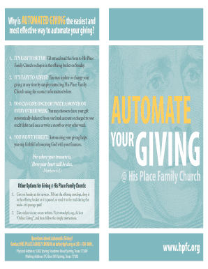 Automated Giving Enrollment Form