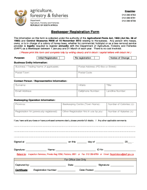 Beekeeper Registration Form