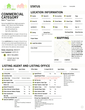 Commercial Property Listing Form