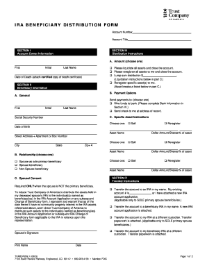 IRA Beneficiary Distribution Form