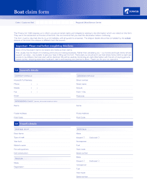 Boat Claim Form
