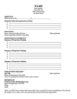 Employment Application Form
