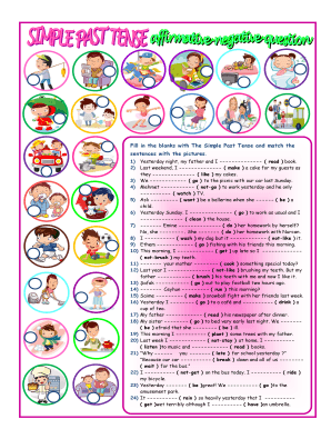 Simple Past Tense Worksheet
