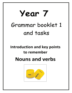Fillable Online Grammar booklet 1 Fax Email Print - pdfFiller