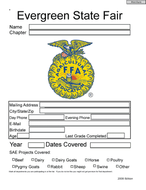 FFA Record Book Information