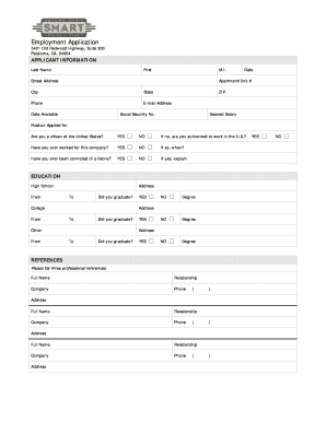Employment Application Form