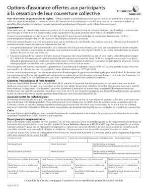 Avis de droit de transformation d’assurance-vie collective