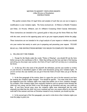 Motion to Modify Visitation Rights