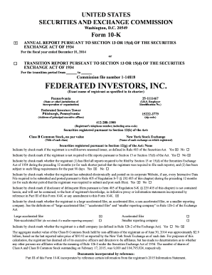 FII - Annual Report 10K FY 2014