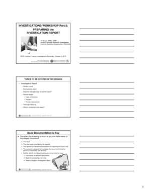 Investigation Report Template