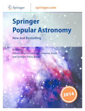 Springer Astronomy Book Order Form