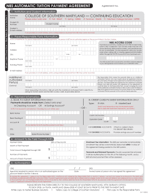 NBS Automatic Tuition Payment Agreement