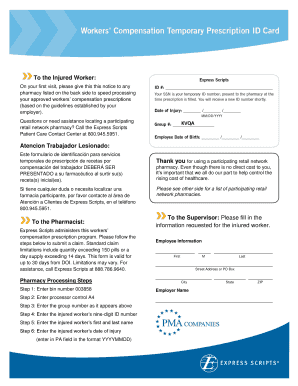 Workers' Compensation Prescription Form