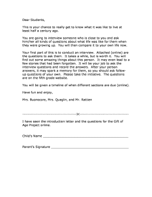 Gift of Age Project Permission Form