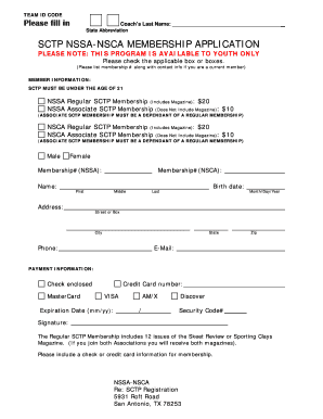 SCTP Membership Application