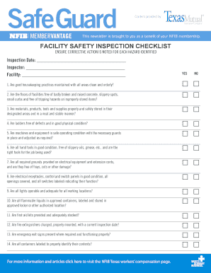 Facility Safety Inspection Checklist