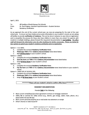 Residency Verification Form