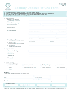 Security Deposit Refund Form