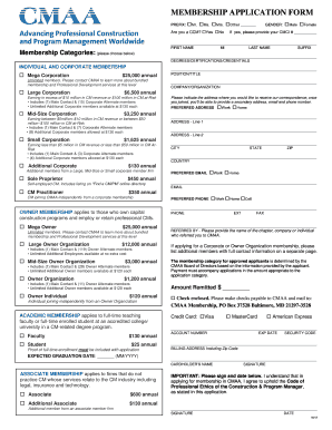 CMAA Membership Application Form