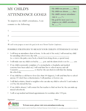 Child Attendance Improvement Plan