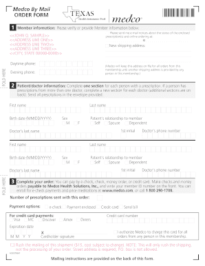 Medco By Mail Order Form 6100