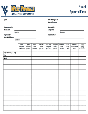 Award Approval Form