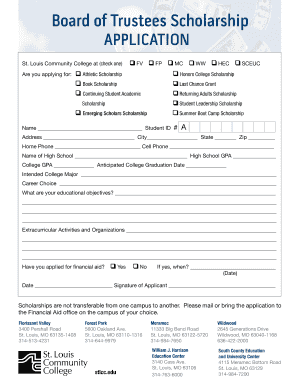 St. Louis Community College Scholarship Application