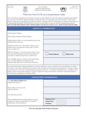 Michigan Unemployment Claim Form