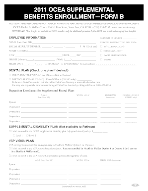 OCEA Supplemental Benefits Enrollment Form