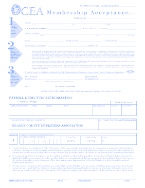 Orange County Employees Association Membership Application