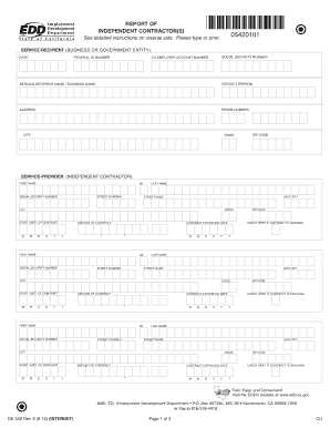California Independent Contractor Report Form