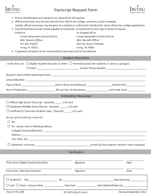 Transcript Request Form