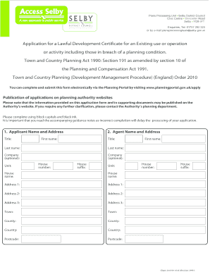 Lawful Development Certificate Application