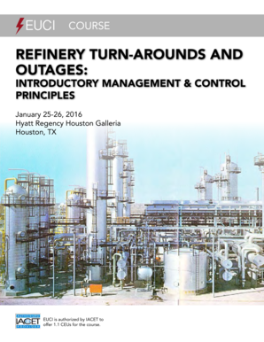 REFINERY TURN-AROUNDS AND OUTAGES