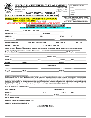 ANY SANCTION REQUEST POSTMARKED 45 LATE FEE 2500 PER