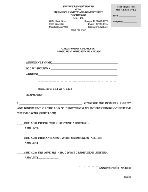 Credit Union Automatic Deduction Authorization Form
