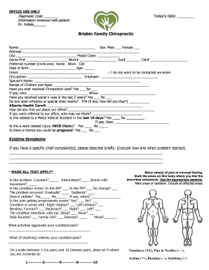 Chiropractic Patient Intake Form