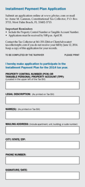 Installment Payment Plan Application