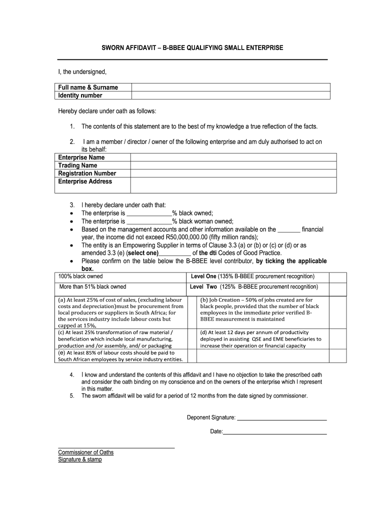 Bee Affidavit 2020 Fill And Sign Printable Template Online US Legal 