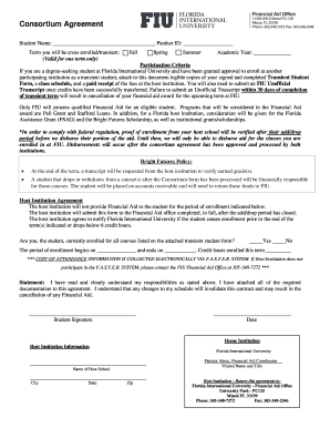 Consortium Agreement for Transient Students