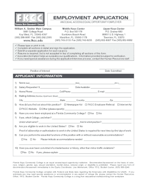 Employment Application Form