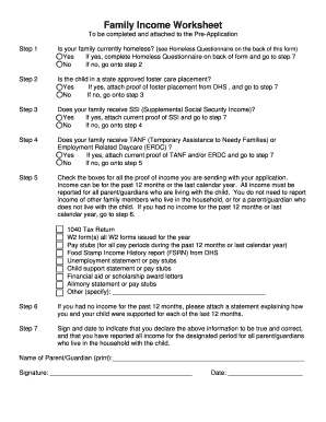 Head Start Pre-Application Form