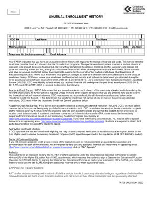 UNUS16 UNUSUAL ENROLLMENT HISTORY - bcoconinoedub