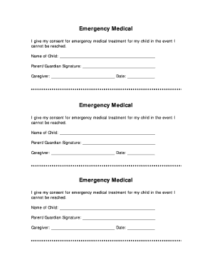 Emergency Medical Consent Form