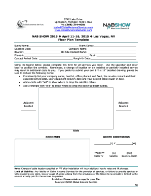 NAB Show Floor Plan Template