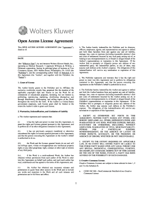 Open Access License Agreement