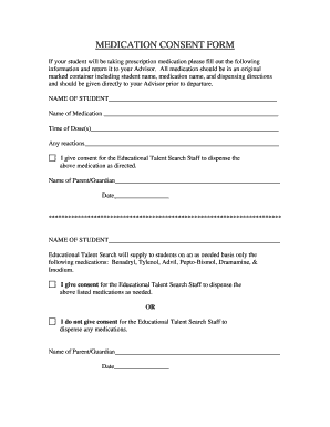 Medication Consent Form